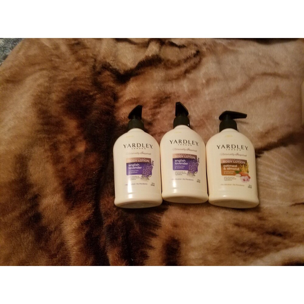 Yardley London 2 English Lavender And 1 Oatmeal Almond Body Lotions 8.4oz